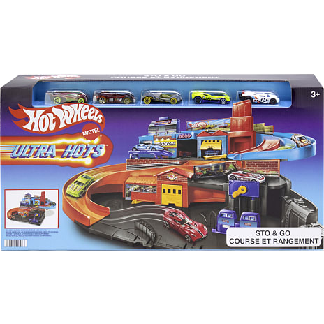 Hot Wheels Flying Customs Sto & Go Legesæt