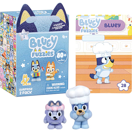 Bluey Fuzzies Minifigurer 2-pak Blindpack - assorteret