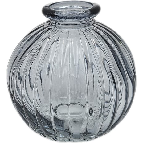 Andre mærker Rund rillet vase blå