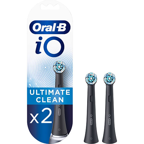 Oral-B iO Ultimate Clean Tandbørstehoveder 2-pak Sort