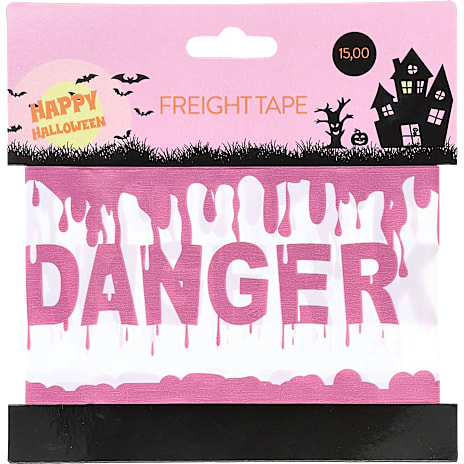 Halloween Advarselsbånd Pink