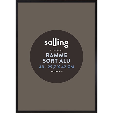 Salling Sort ramme m. glas - 29,7x42 cm 1 stk.
