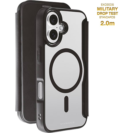 Vivanco iPhone 16 Mag Wallet Sort
