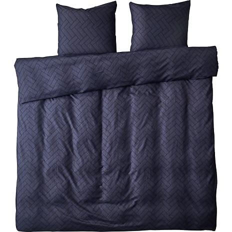 BASIS Sengetøj 200x220 cm Blå Mursten