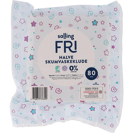 Salling Halve skumvaskeklude 80 stk.