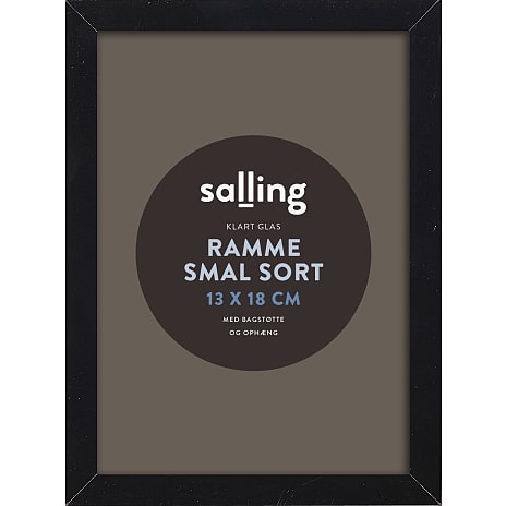 Salling Sort ramme m. glas - 13x18 cm 1 stk.