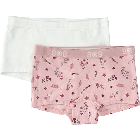 808 2-pak Hipster Str. 8 år Pink/Hvid