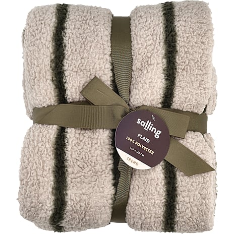 Salling Trend Soft Plaid 130x170 cm Sandfarvet Og Grøn