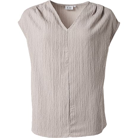 VRS Dame Top med V-hals Str. S Beige