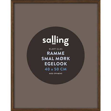 Salling Ramme i mørk egetræslook m. glas - 40x50 cm 1 stk.