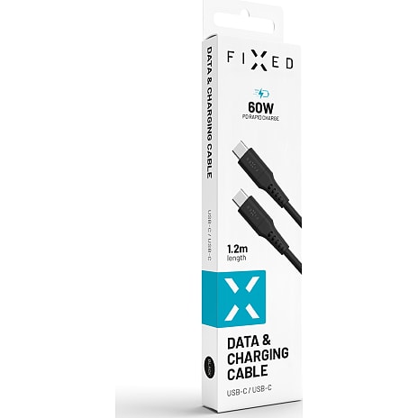 Fixed USB-C til USB-C Kabel Sort