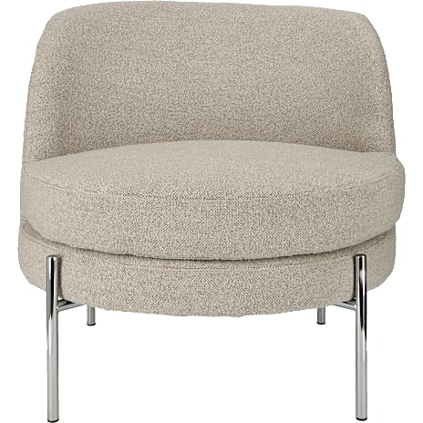 Karl Loungestol Beige Med Krom Ben