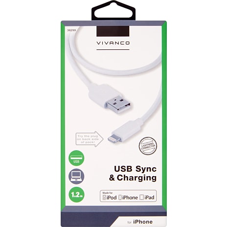 Vivanco Lightning-kabel iPhone/iPad MFI 1 stk.