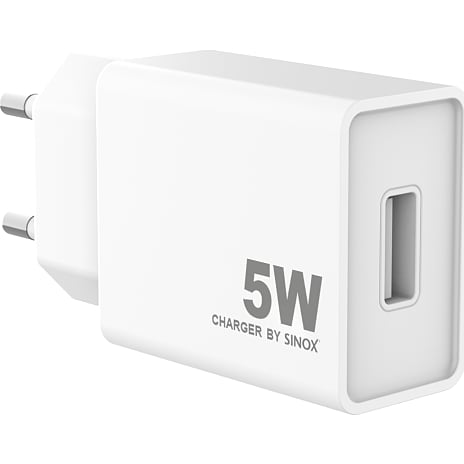 Sinox Pro Oplader 5W Hvid