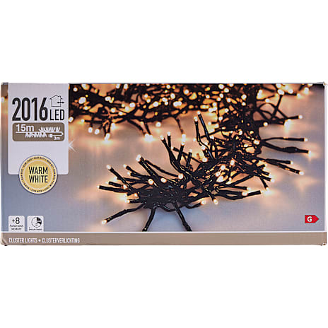 LED klyngelyskæde 2016 lamper varm hvid