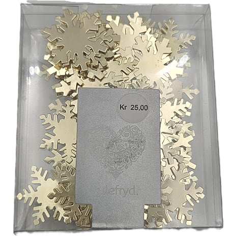 Julefryd Metal Bordpynt Snefnug 2 cm 40-pak Guld