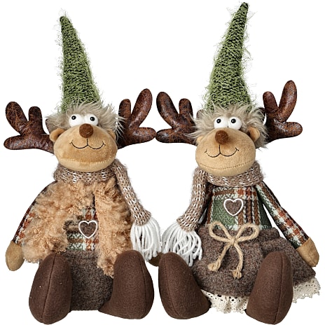 Julefryd Elg med naturfarvet tøj
