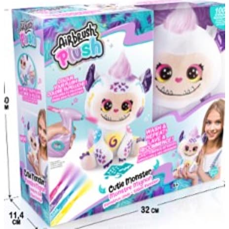 Airbrush Plush Cutie Monster Bamse 20 cm