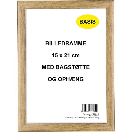 Basis Ramme i egetræslook - 15x21 cm 1 stk.