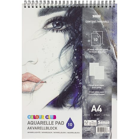 Sense Colour Club Akvarelblok A4
