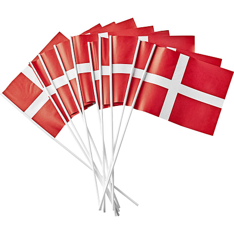 Salling Plastflag På Plastpind 10-Pak