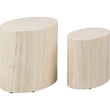 AC Design Furniture Mice Sofabordssæt Beige Marmorlook