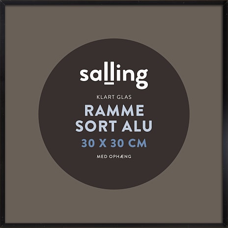 Salling Sort ramme m. glas - 30x30 cm 1 stk.