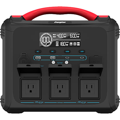 Energizer 1102 Wh Bærbar Powerstation med 2400 W Sort