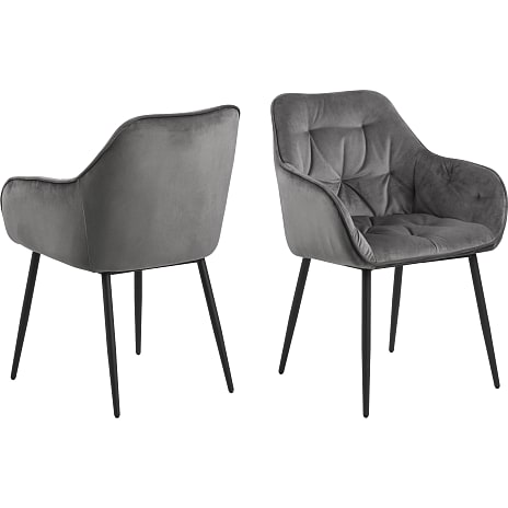 AC Design Furniture Brooke Spisebordsstol Med Armlæn Grå