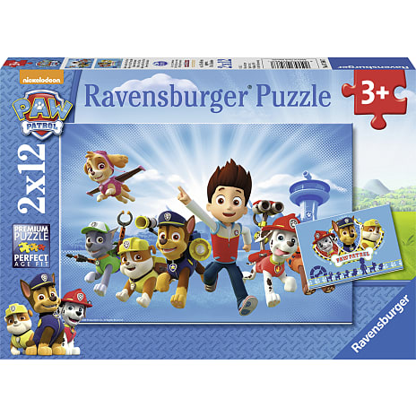 Ravensburger Ryder Og Paw Patrol Puslespil 2x12 Brikker