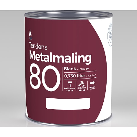 Tendens metalmaling 80 blank 0.75 liter 750 ml