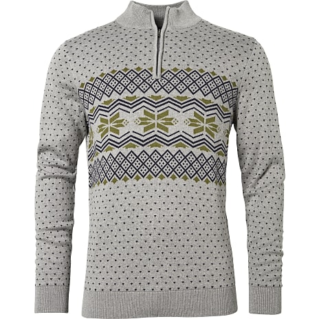 VRS Herre Half-Zip Sweater Str. L Lysegrå