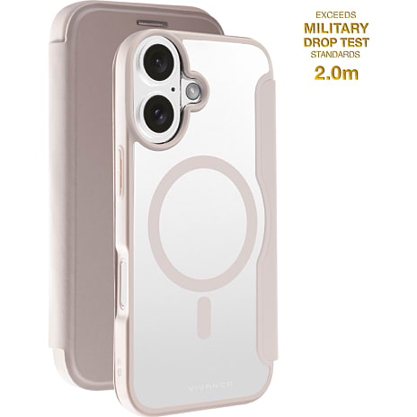 Vivanco iPhone 16 Mag Wallet Greige