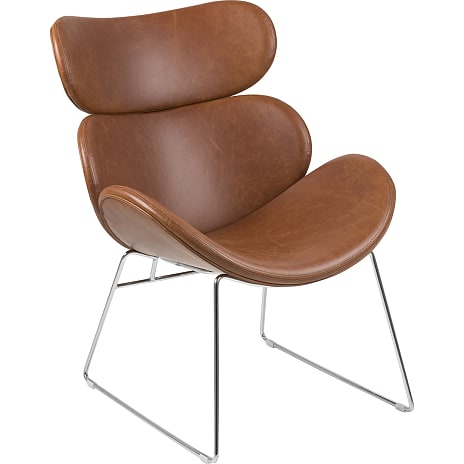 AC Design Furniture Cazar Loungestol Cognacfarvet