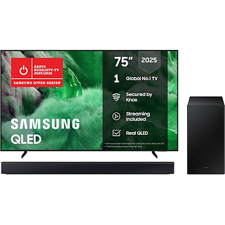 Samsung TQ75Q7F2 QLED TV + HW-B46CF Soundbar