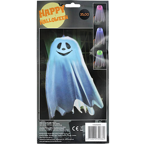 Halloween Spøgelse Med LED Højde 45 cm Hvid