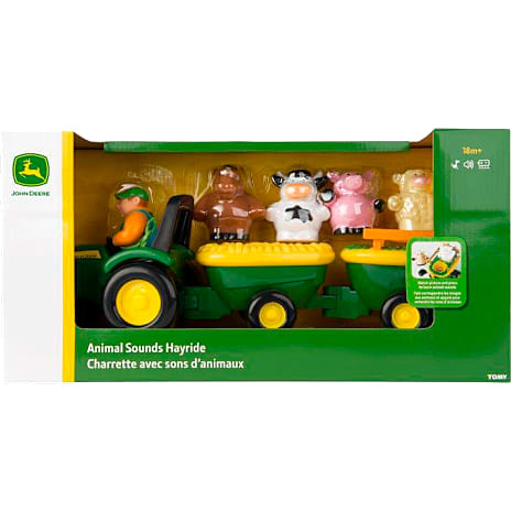 John Deere Traktor Med Vogne Og Bondegårdsdyr
