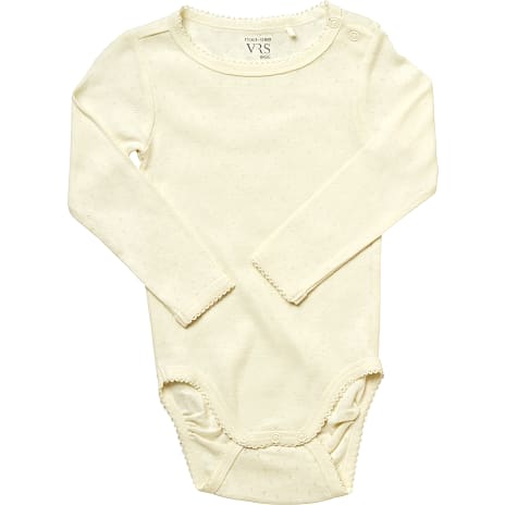 VRS Baby Body Langærmet Str. 56 Råhvid