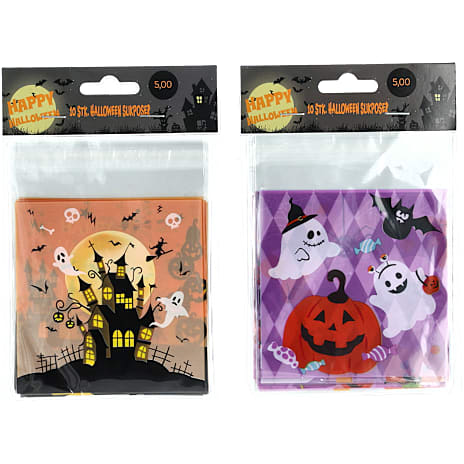 Halloween Slikposer 10x10 cm 10-pak Assorteret