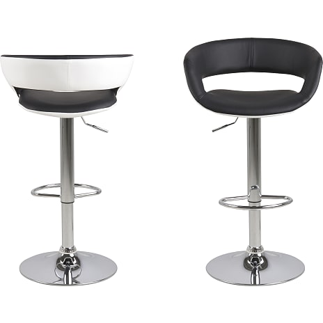 AC Design Furniture Grace Barstol Sort Og Hvid