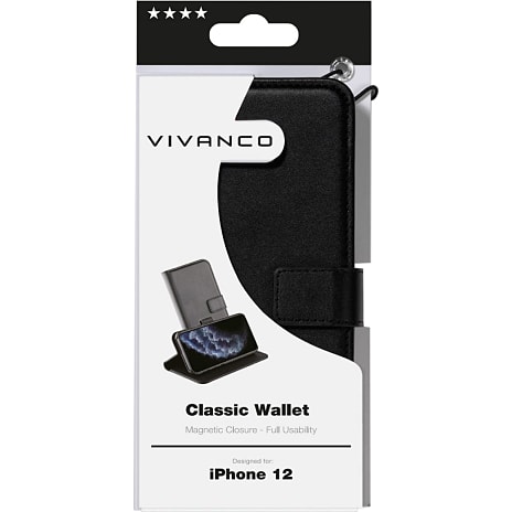 Vivanco Apple iPhone 12 Mini Wallet Sort