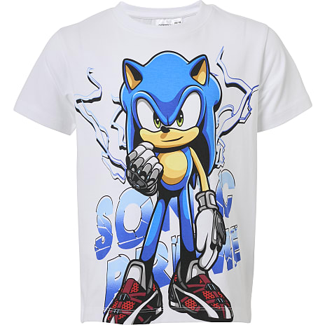 Sonic T-shirt Str. 122/128 Hvid