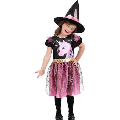 Halloween Enhjørning Heks Kostume Str. 92