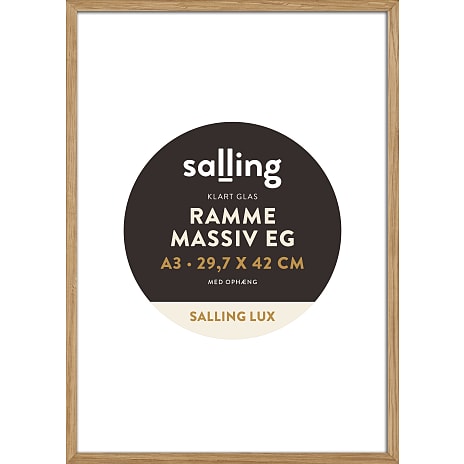 Salling Ramme i massiv eg m. glas - 29,7x42 cm 1 stk.