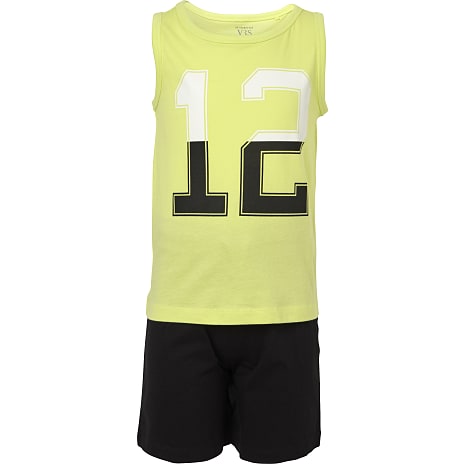 VRS Børne Shortssæt Str. 86/92 Lime/Sort