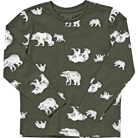 VRS Børne T-shirt Langærmet Str. 122/128 Printet