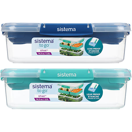 Sistema Stax To Go madkasse 2,2 liter - flere varianter - assorteret 1 stk.