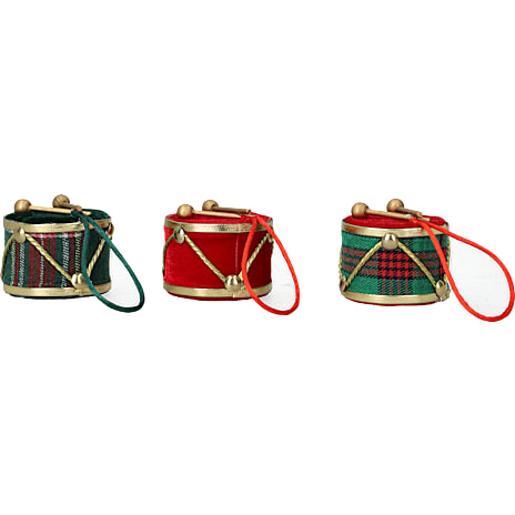 Julefryd Velourtromme Til Ophæng 6 x 5 cm Assorteret