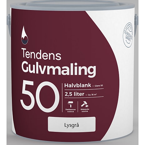 Tendens Gulvmaling VF Halvblank Lysegrå