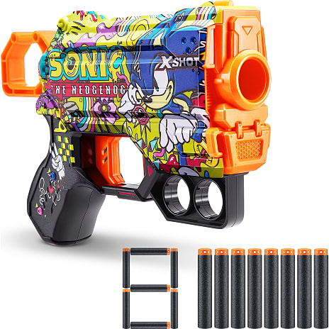 X-Shot Skins Menace Blaster Mega Sonic Skin